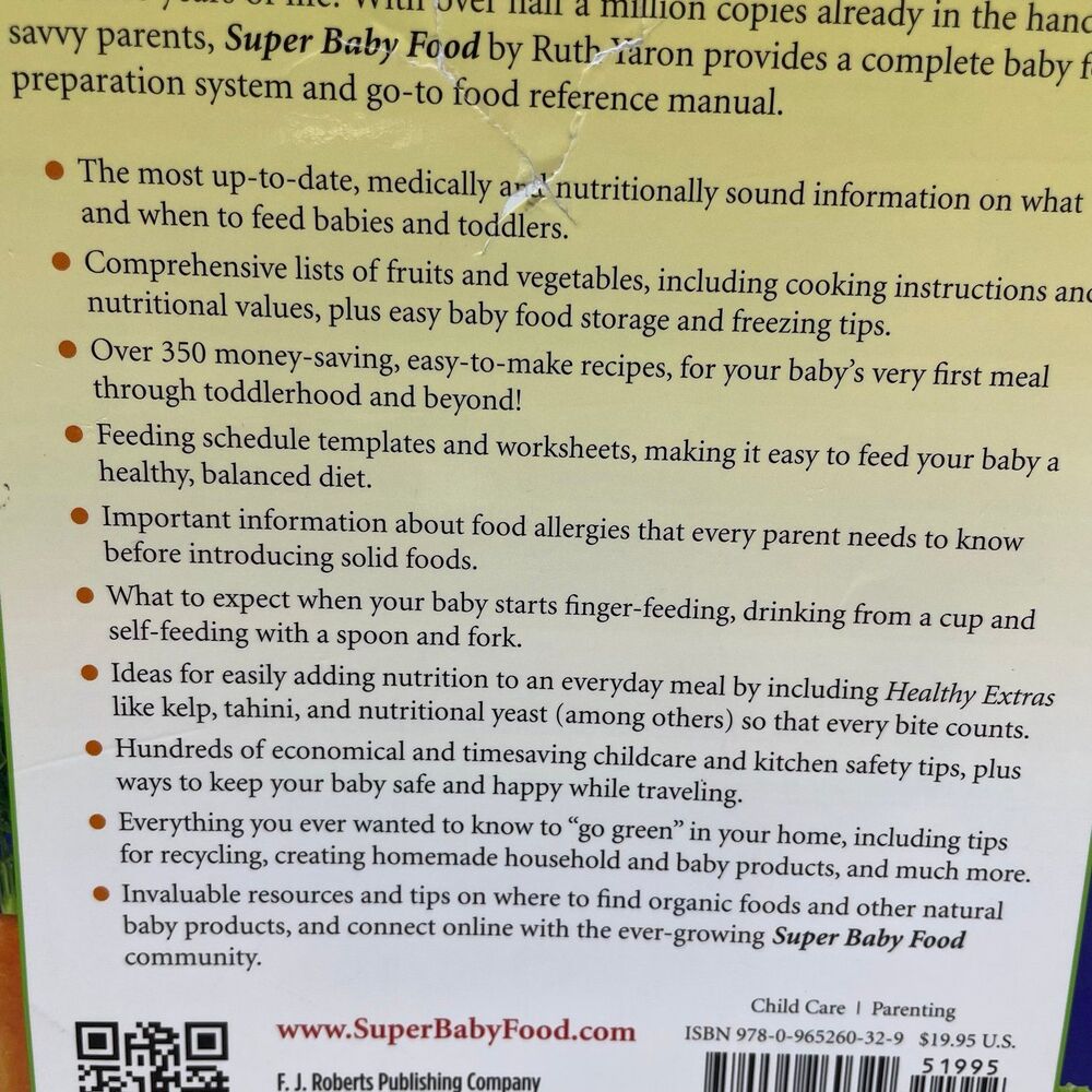 Super Baby Food: Your Complete Guide 3rd Ed. Revised Baby ages 0-3 yrs - Picture 5 of 5
